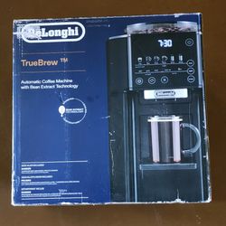 De'Longhi - TrueBrew Automatic Single Serve, 8 oz to 24 oz Coffee Maker with Bean Extract Technology - Stainless Steel