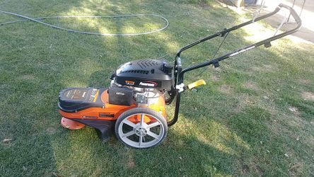 Powermate gas walk-behind field string trimmer mower
