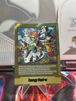 Dragonball super Fusion World Manga Booster Energy Marker E-84 Gold