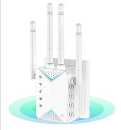 2025 WiFi Extender Signal Booster for Home - 1200Mbps Dual Band, Covers 12880 Sq Ft & 108 Devices, Long Range Internet Booster with Ethernet Port, Eas