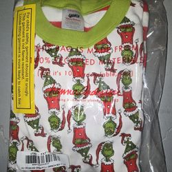 2 pc.GRINCH unisex pajama set NEW smoke free home size 12 PARMA 