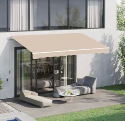 outdoor manual awning