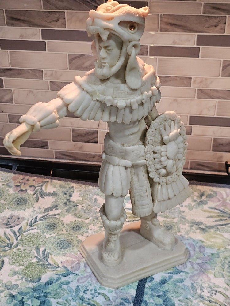 Aztec Warrior Statue