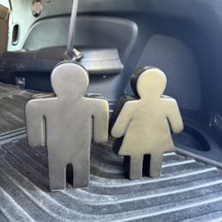 Black Ceramic Bathroom Figurines