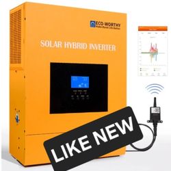 ** NEW** ECO-WORTHY 5000W Hybrid Solar Inverter w/ Battery Charger & WiFi Pure Sine MPPT 48v-110v Off Grid RV 