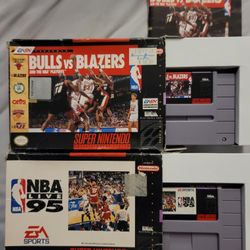 SNES Bulls Vs Blazers And NBA Live 95