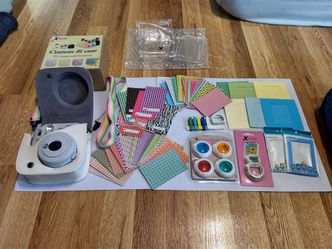 Instax Mini 9 Fuji camera with shoulder bag filter lens frames stickers holders