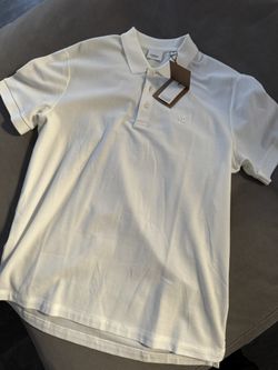 XL White Burberry Polo Shirt