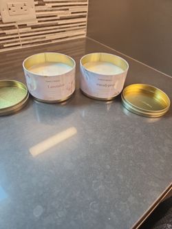 2 14oz candles - lavender and eucalyptus