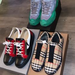 Burberry, Giuseppe Zanotti, Raf Simons