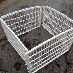 Dog Pet Pen White Plastic 