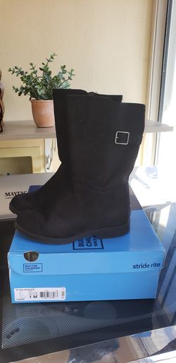 Stride rite girls black boots