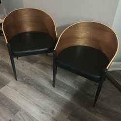 Two Wood Dining Chairs