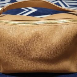 Leather Crossbody Bag With Gold Studding!