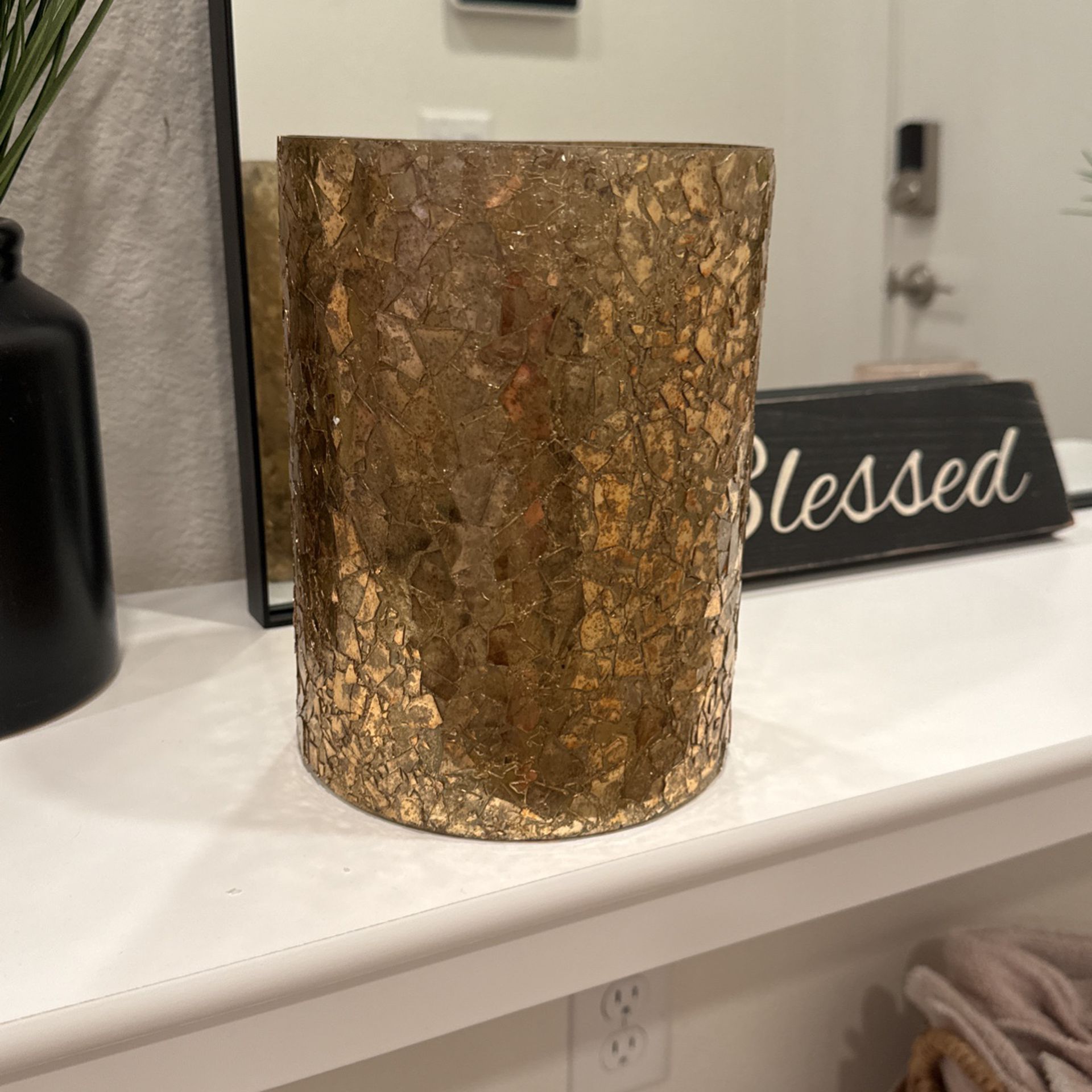 Gold Glass Candle Holder From Pier one 