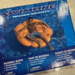 Swimline Baseball Glove Float Swimming Pool Inflatable Float Lounge NWB