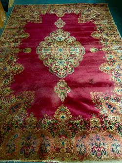 $2000-$5000 , Authentic Karastan Original Medallion Kirman Area Rug , 9’ x 12’