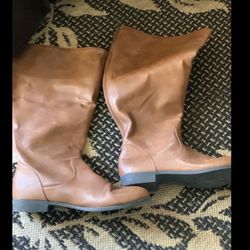 Tall Brown Boots Size 9 W