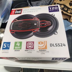 Dual Electronics 5.25" 4-Way Car Speakers: High Quality Audio, Fits 5.25" Openings, 120 Watts