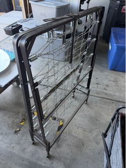 Bed Frame Rollaway No Spring Mattress, Foldable with Wheels, Twin
