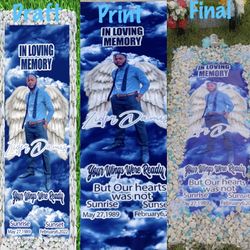 Custom Printed Grave Blanket