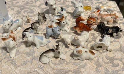 Vintage Japan Terrier Scotty Dog Bone China LOT