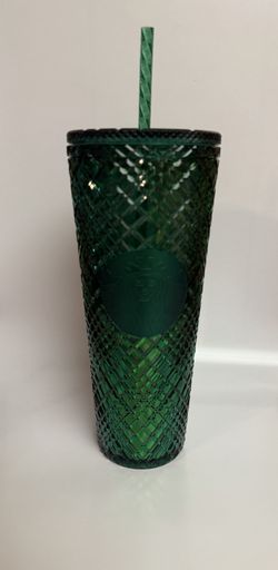 Green Grid Starbucks Tumbler