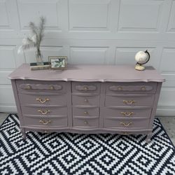 Beautiful refinished navy wooden buffet, tv stand, entryway piece or hall table. 