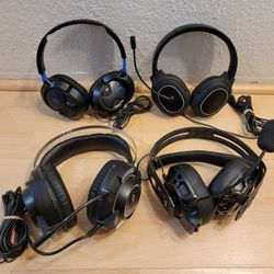 Lot of 4 Gaming Headset/Headphones Sets