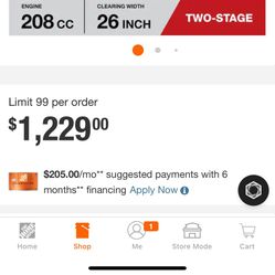 Troy Bilt Snow Blowers ( Never Used In Box)