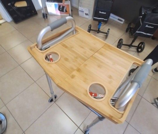 Medical king Walker Tray Table with Cup Holder Mobility Table Tray for Folding Walkers Foldable
