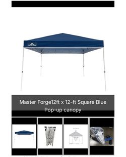 Master Forge 12x12 ft Blue Pop-Up Canopy