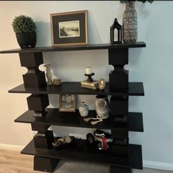 Black Wooden Bookshelf 