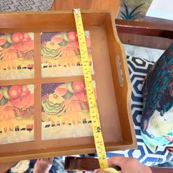 Wood Autumn Serving Tray