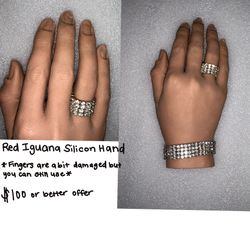 Red iguana silicon hand