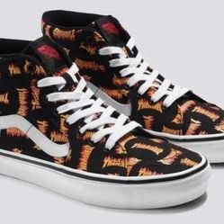 Vans Skate Sk8-Hi Thrasher Black/Multi High Top Shoes Size 10.5