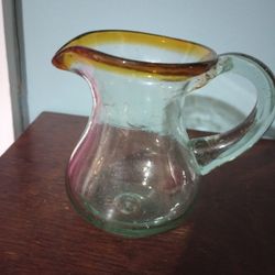 Amber Rim Small Pitcher