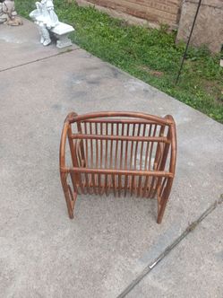 Vintage Boho Chic Bamboo Magazine Rack Holder