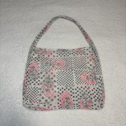 Free People White Black Floral Cotton Tote Bag 