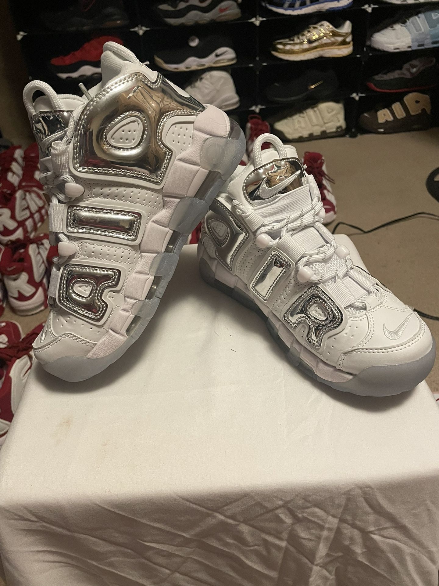 Nike Air More Uptempo 917593-100 Chrome White