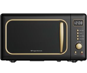 FRIGIDAIRE Retro Microwave, Black-Gold (NEW IN BOX)