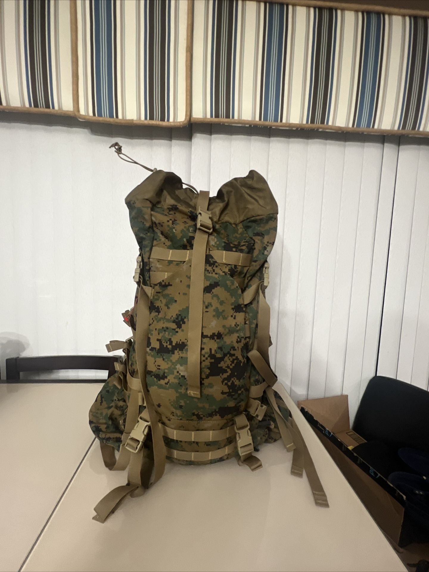 Propper International USMC Large Expedition Bag Pack Rucksack ILBE Marpat. This bag is very very gently used in excellent condition with very minor co