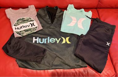 Boys Youth Hurley Hoodie/Shirt/Pants Set (Size 8/10)