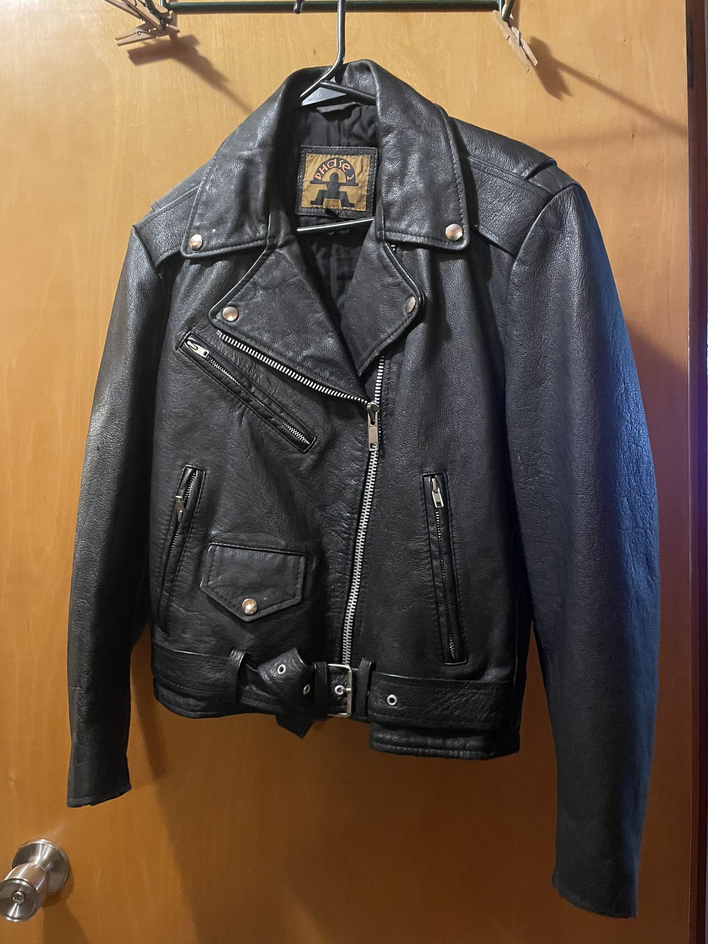 Black Leather Biker Jacket
