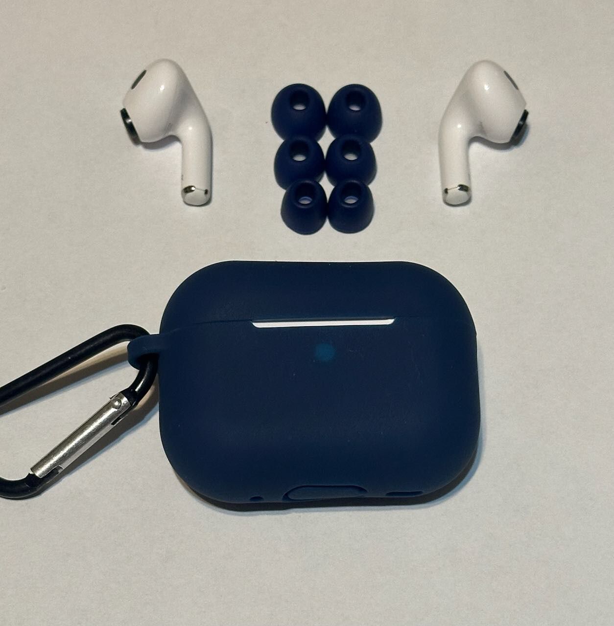 Blue Silicone AirPod Case Cover And Tips 