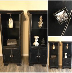 2 beautiful cabinet shelves or media shelves