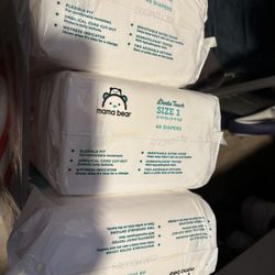 Size 1 Mama Bear Diapers 49 Count.  