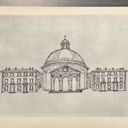 CHURCH -ARICIA Giovanni Gian Lorenzo Bernini Fine Art Print Antique Vintage 40’s Original Italy Italian Printed Collectible BUILDING FACADE Hillcrest