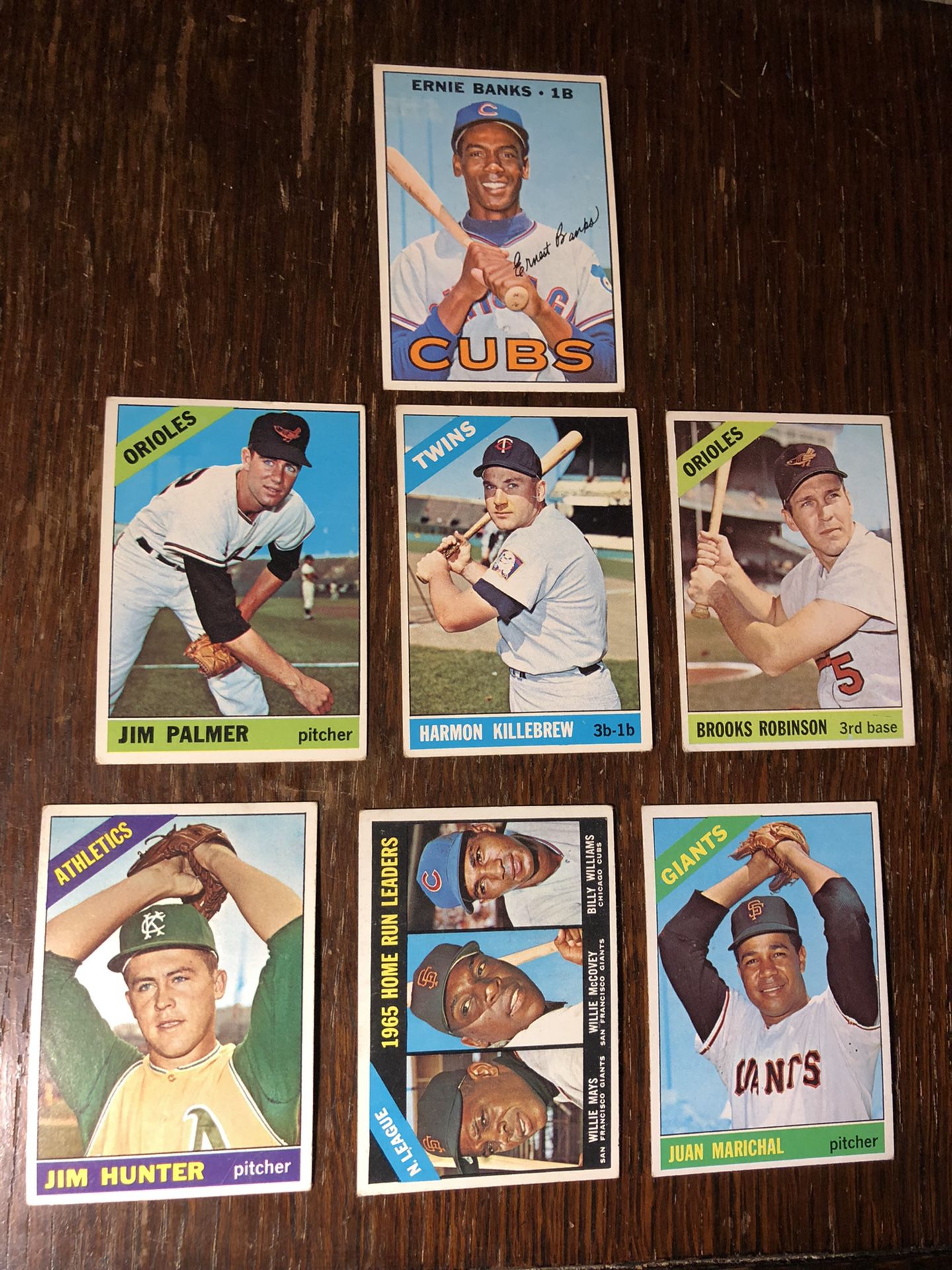 1966 Topps Baseball Cards (vintage HOFers) & 1967 Ernie Banks