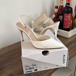 White And Clear Heels